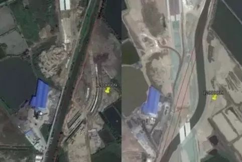 黑臭水體新建水閘監(jiān)測(cè)影像比對(duì)圖 黑臭水體新建水閘監(jiān)測(cè)影像比對(duì)圖