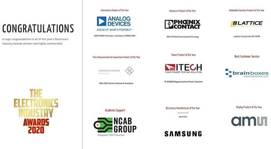 英國電子工業(yè)獎Electro<em></em>nics Industry Awards 2020