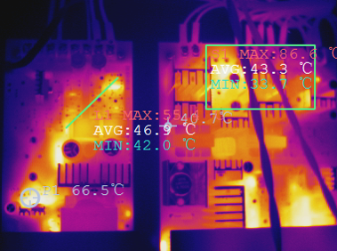 熱像儀電路板測(cè)溫效果