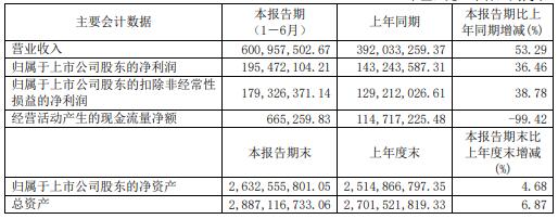 奧普特主要會計數(shù)據(jù)和財務指標
